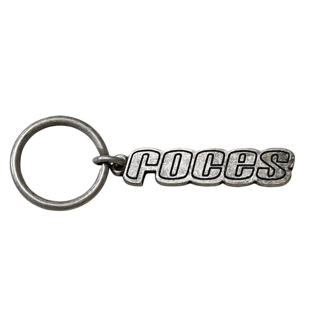 Vtg Roces‎ Y2K Keychains Charm Silver 2000s ski skate rollerblade outdoors
